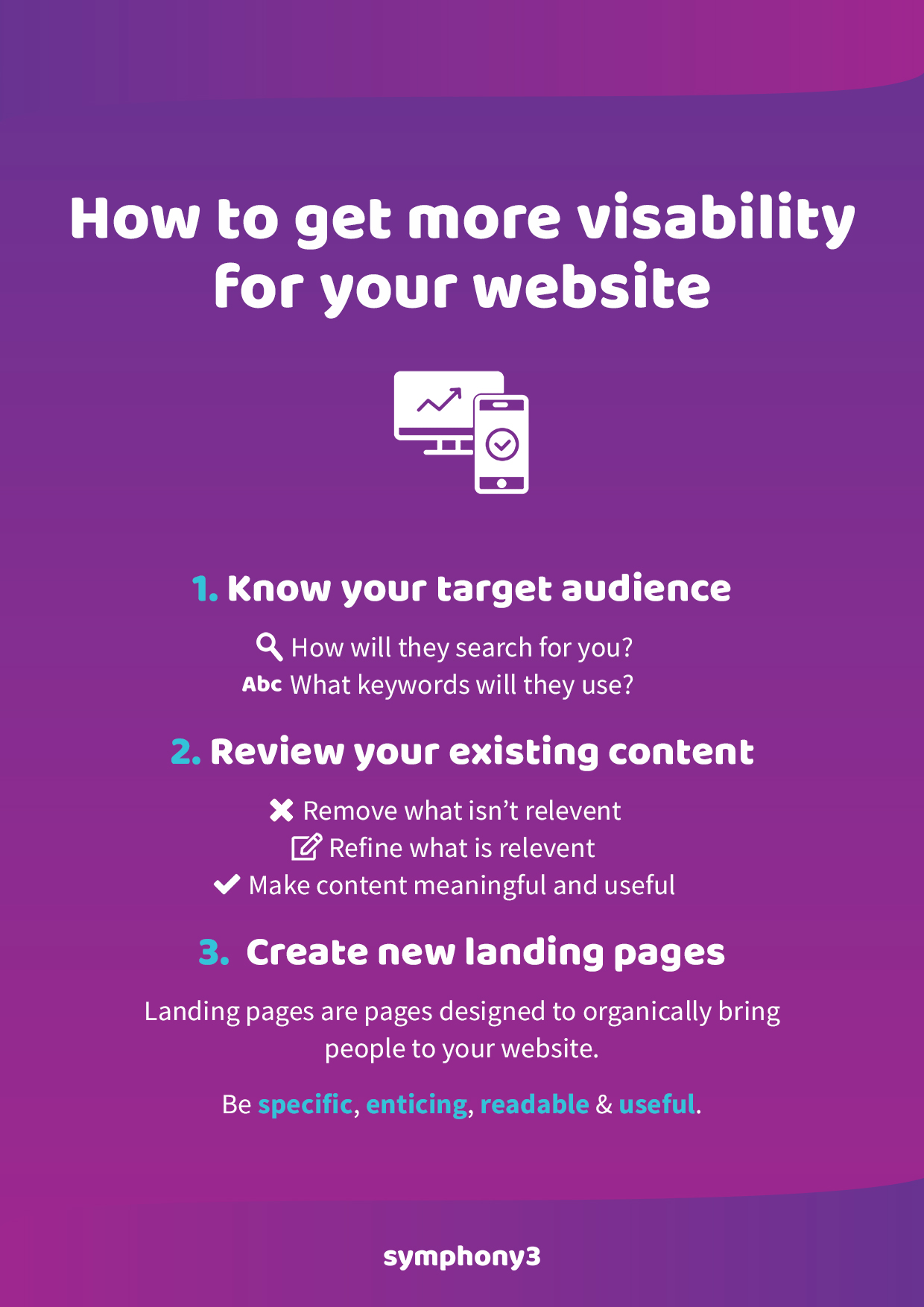 How to get get more visibility on your website poster