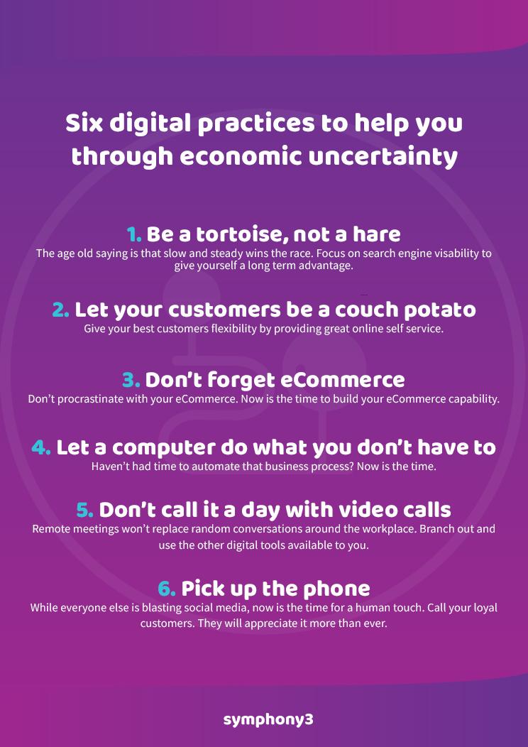 Six digital practices to help you through digital uncertainty poster